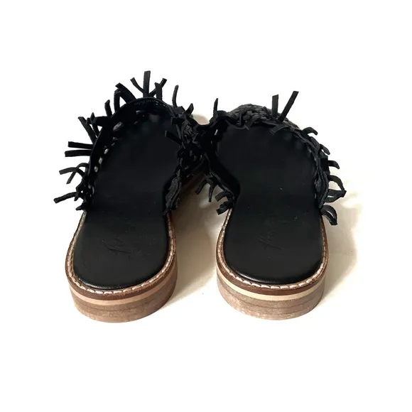 Free People Mirage mules slides black size 7.5