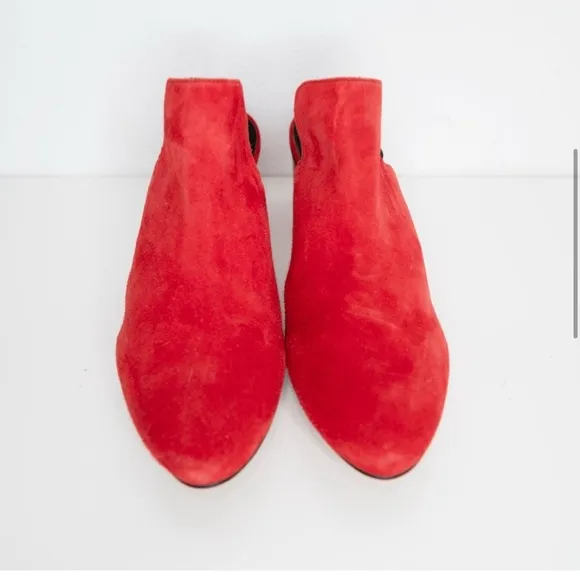 Free People Sparkler Ankle Wrap Mules Red Suede