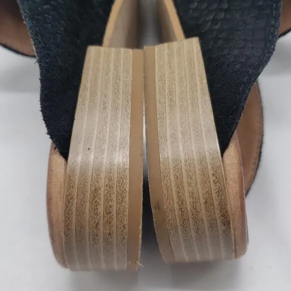 FREE PEOPLE SUEDE SLIP ON MULES made in ITALY size 38 BLACK