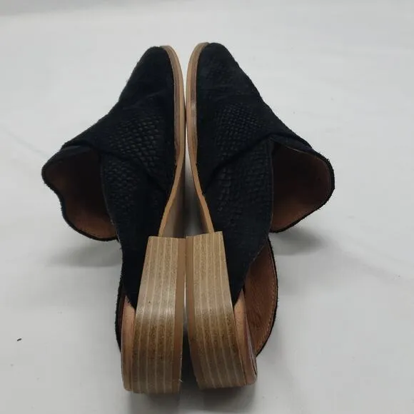 FREE PEOPLE SUEDE SLIP ON MULES made in ITALY size 38 BLACK