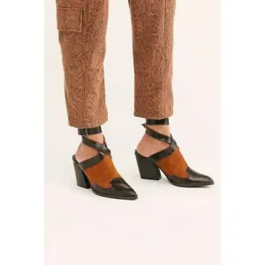 Free People Walk This Way Mules Western Pointed Toe Buckle Strap Size 41