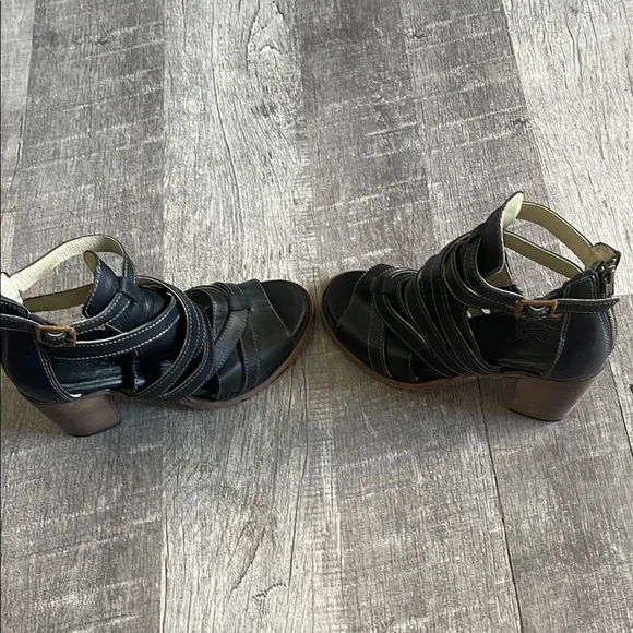 Freebird By Steven Claw Leather Strappy Heels