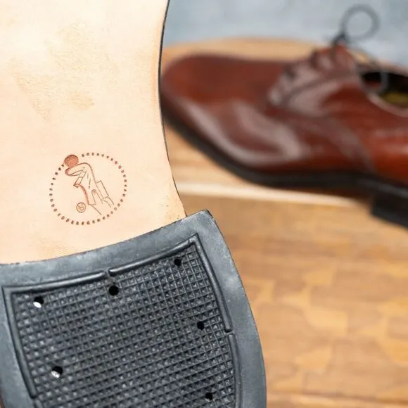 FREEMAN Dark Brown Free-Flex Oxfords Apron Toe Lace-Up Men's 7.5 E