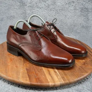 FREEMAN Dark Brown Free-Flex Oxfords Apron Toe Lace-Up Men's 7.5 E