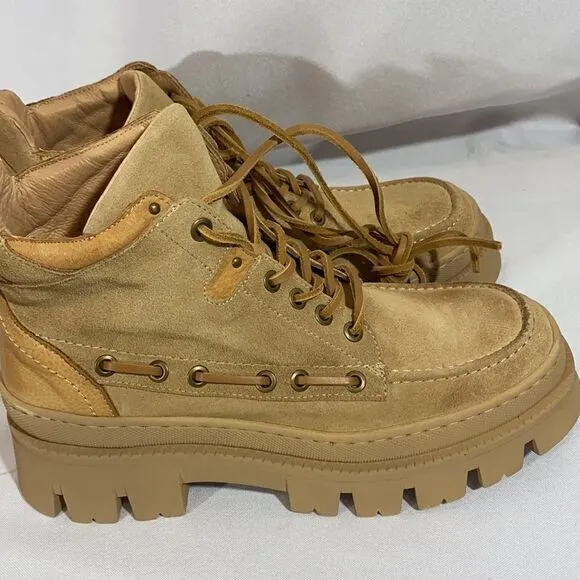 FREE PEOPLE DAWN HIKER BOOT NEW TAN SIZE 40