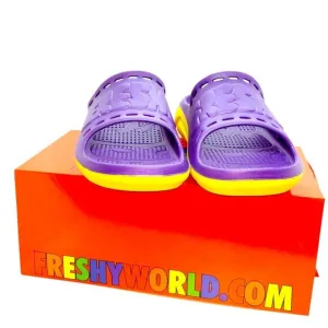 Freshy Cali Slides Womens NEW w/Tags &amp; Box Purple Athletic &amp; Beach - sz. 10 1/2