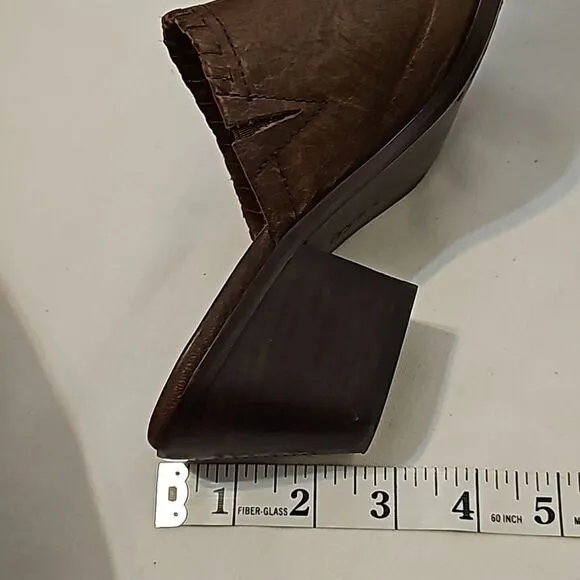 Frye &amp; co. Leather Open Back Mules Cody Cognac size 6M