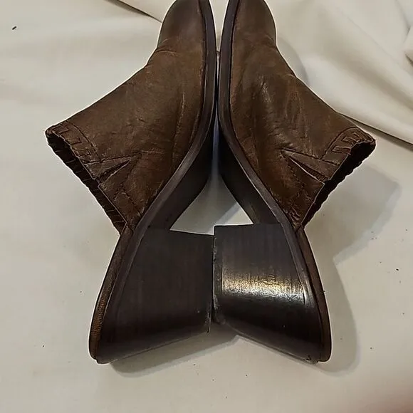Frye &amp; co. Leather Open Back Mules Cody Cognac size 6M