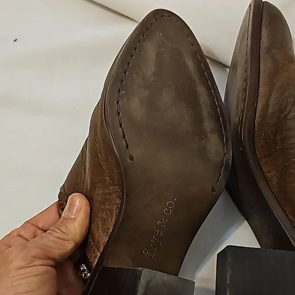 Frye &amp; co. Leather Open Back Mules Cody Cognac size 6M