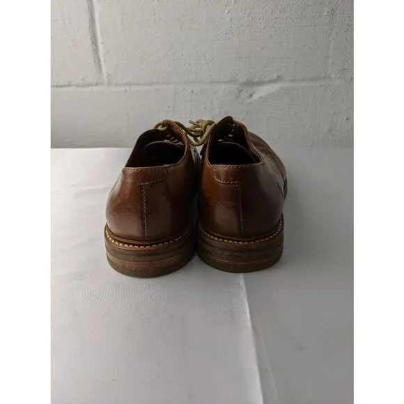 Frye James Crepe Brown Leather Plain Toe Oxfords Mens Size 8.5