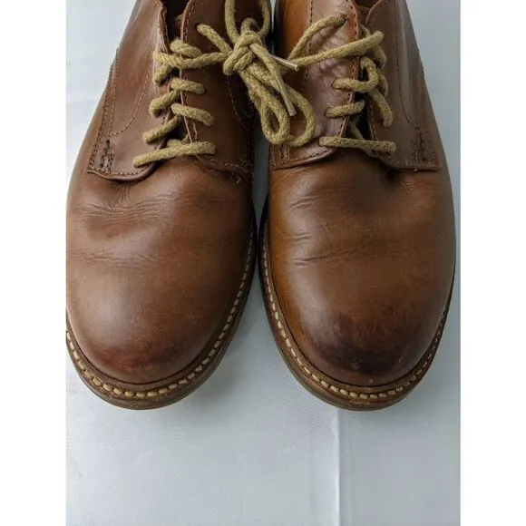 Frye James Crepe Brown Leather Plain Toe Oxfords Mens Size 8.5