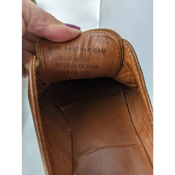 Frye James Crepe Brown Leather Plain Toe Oxfords Mens Size 8.5