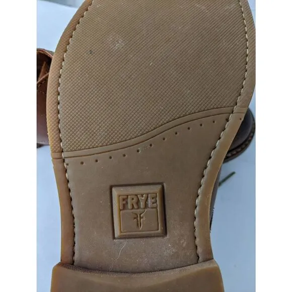 Frye James Crepe Brown Leather Plain Toe Oxfords Mens Size 8.5