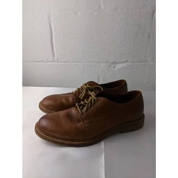 Frye James Crepe Brown Leather Plain Toe Oxfords Mens Size 8.5