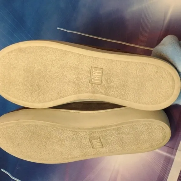 Frye lena zip up gray suede slip on mules size 8.5