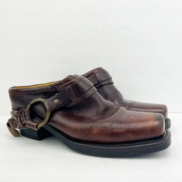 Frye Women's Belted Harness Slip On Mules