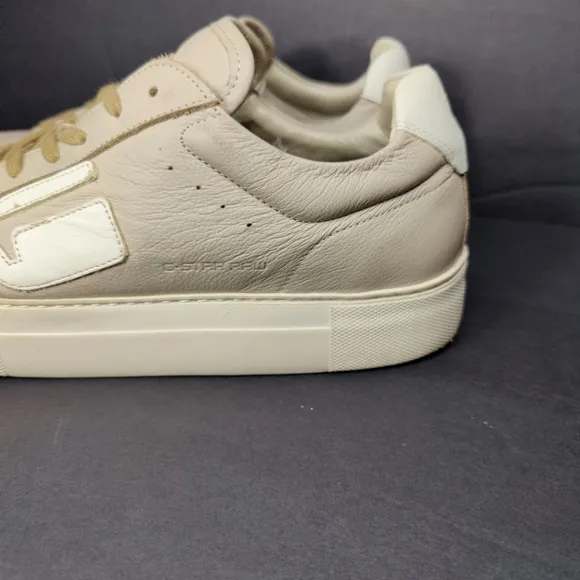 G-STAR RAW Women's Loam Ii Nub W Sneaker Neutral Beige Off White Shoes Size 10