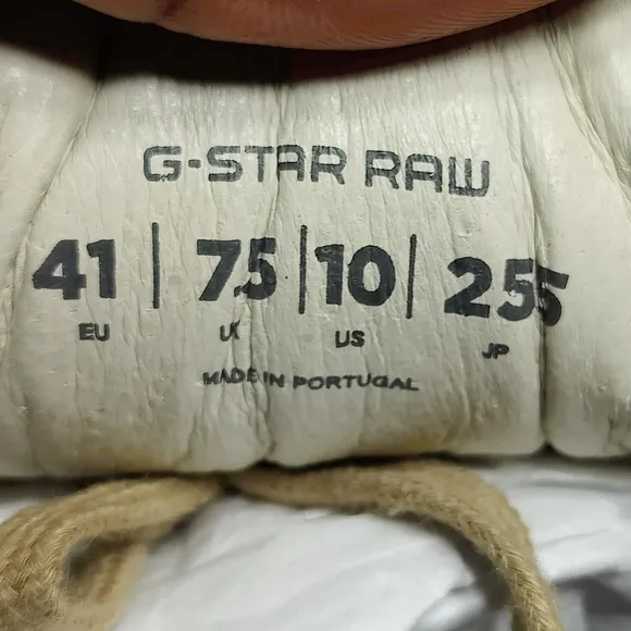 G-STAR RAW Women's Loam Ii Nub W Sneaker Neutral Beige Off White Shoes Size 10