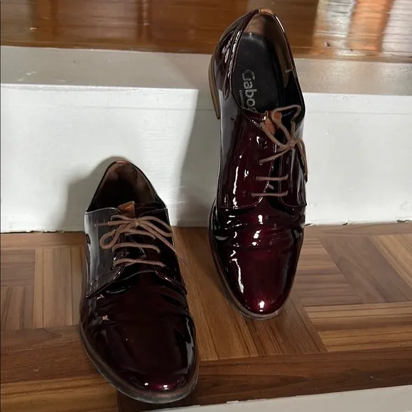 Gabor Men Brown Patent Leather Oxfords SIZE 5.5