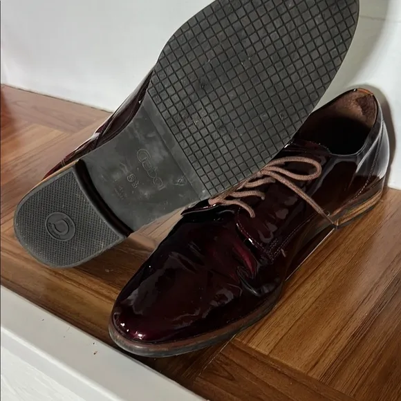 Gabor Men Brown Patent Leather Oxfords SIZE 5.5