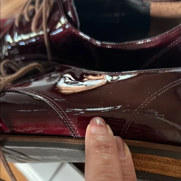 Gabor Men Brown Patent Leather Oxfords SIZE 5.5