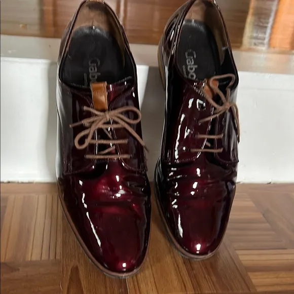 Gabor Men Brown Patent Leather Oxfords SIZE 5.5