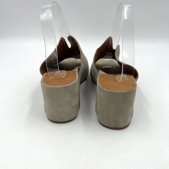 Gentle Souls by Kenneth Cole Gisele 65 Suede Mules Gray Leather