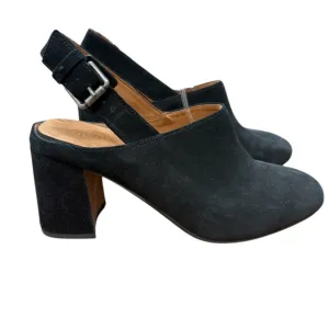 Gentle Souls Tami Black Suede Slingback Mules Size 7