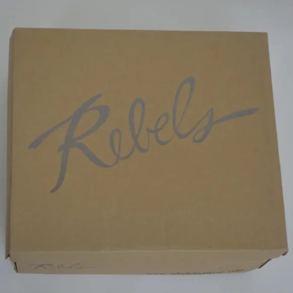 GENTLY USED  REBELS PERF SLIDE WITH BLOCK HEEL TAN SIZE 9