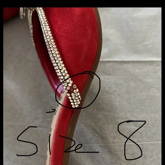 Gianni Bini KamillaTwo Suede Rhinestone Bow Kitten Heel Mules