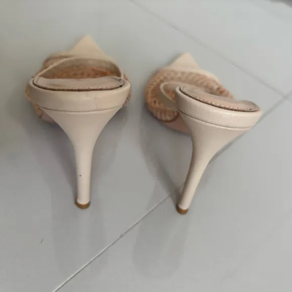 Gianvito Rossi mesh-panel Alisia leather mules Size US 5.5 / EU 36