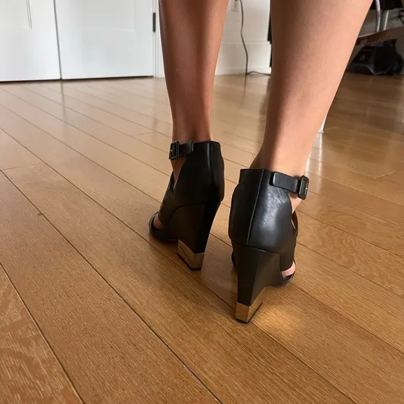 Givenchy Black Strappy Heels with Chunky Heel