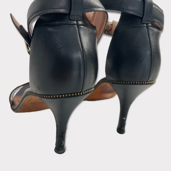 Givenchy Black‎ Zipper Trim Heels