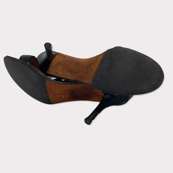Givenchy Black‎ Zipper Trim Heels