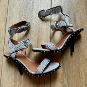 Givenchy Suede Studded Strappy Stiletto Heels Sz 36 / 5.5