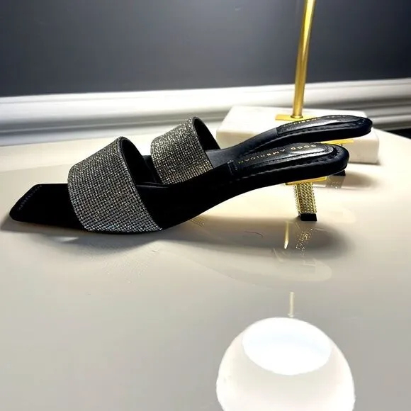 Good American Kickstand Slide Mules