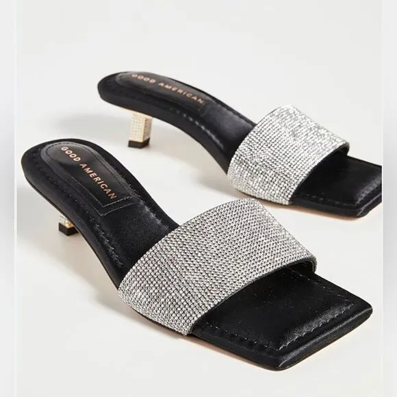 Good American Kickstand Slide Mules