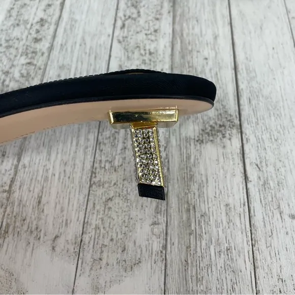 Good American Women's Kickstand Slide Sandal Mules Black Size 9.5 Slip-On