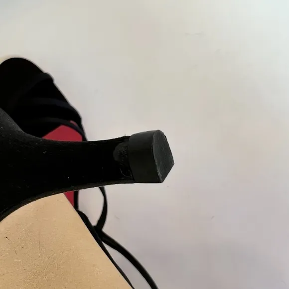 Gorgeous Kate Spade Black Satin Strappy Heels 10