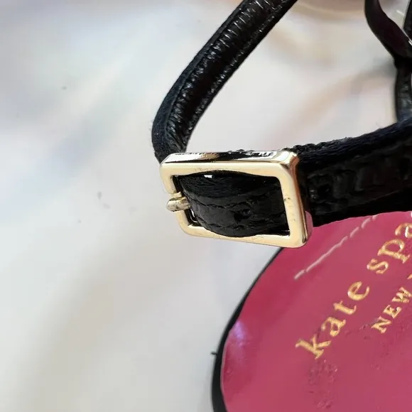 Gorgeous Kate Spade Black Satin Strappy Heels 10