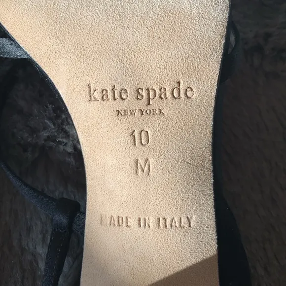 Gorgeous Kate Spade Black Satin Strappy Heels 10