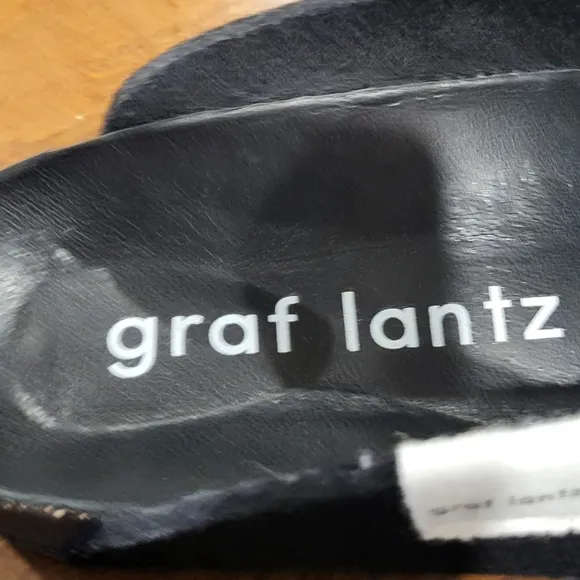 Graf Lantz Haus Merino Wool Slip On Clog Mules Black Size 39 (US 8-8.5)