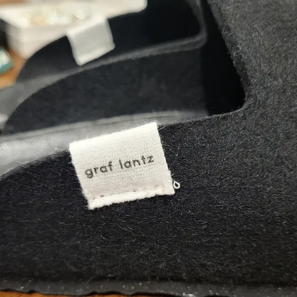 Graf Lantz Haus Merino Wool Slip On Clog Mules Black Size 39 (US 8-8.5)