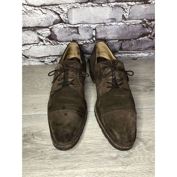 Gravati Vibram Brown Suede Leather Cap Toe Oxfords Shoes Men’s Sz 8.5M US/42EU