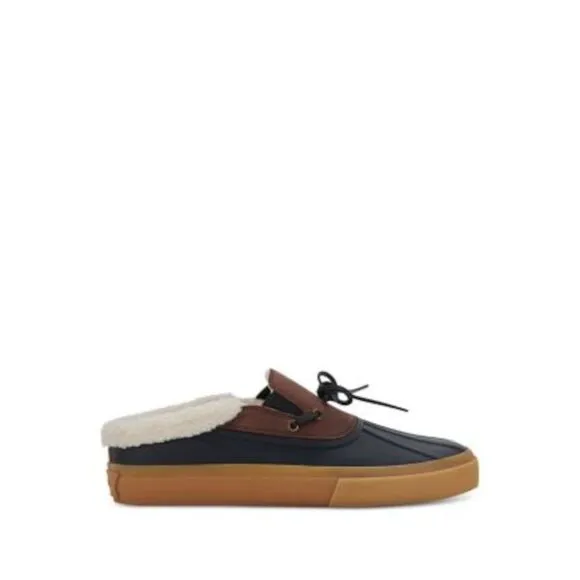 GREATS Mens Black Mixed Media Duck Style Leather Wooster Toe Slip On Mules 8.5