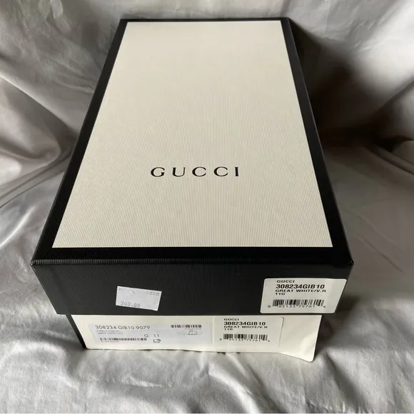 Gucci Authentic Great White Sandal Slide Red/Green New inbox Sz 11G 2 Satin Bags