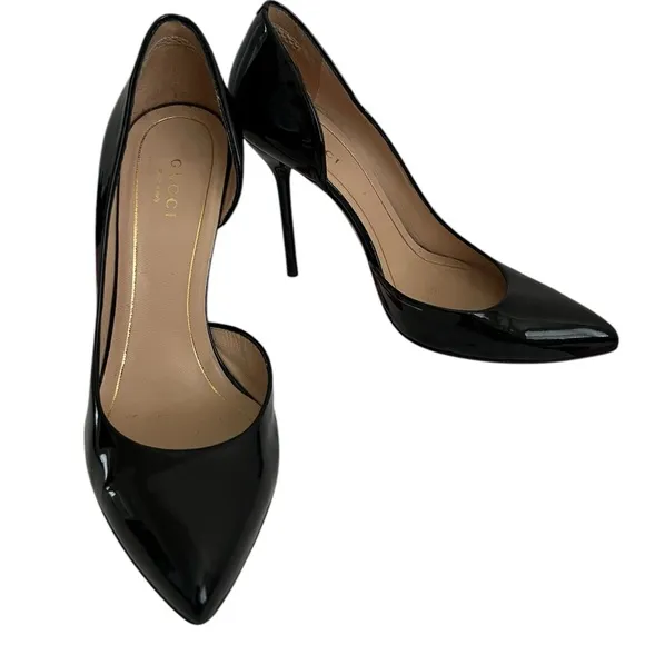 Gucci Black Patent Leather Heels