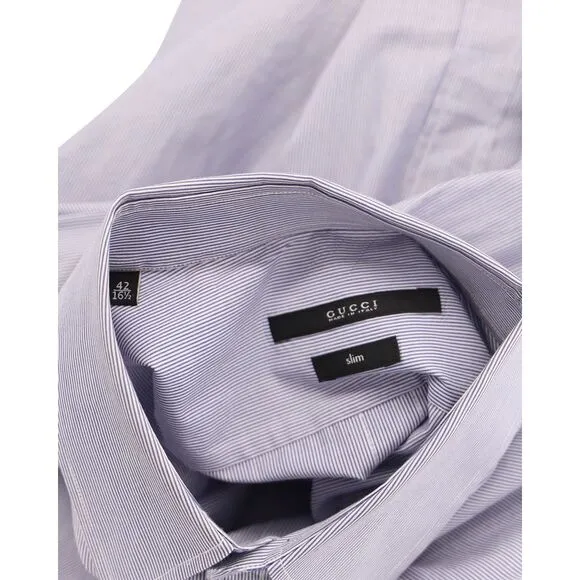 Gucci Pinstripe Dress Shirt in White Cotton