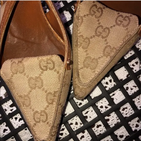Gucci Tan and Brown Heels