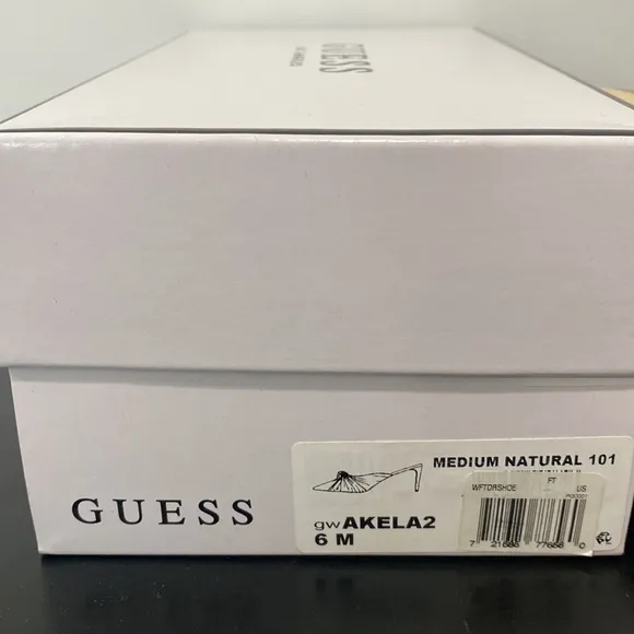 Guess Akela 2 Knot Front Pointed Toe Mules Leopard Brown Size 6